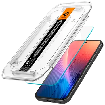 Spigen EZ Fit Gehärtetes Glas Clear Displayschutzfolie mit Einbaurahmen Google Pixel 9a