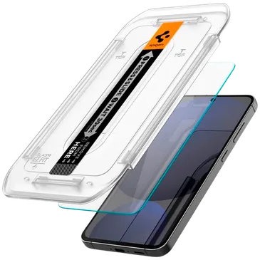 Spigen EZ Fit Gehärtetes Glas Clear Displayschutzfolie mit Montageframe Samsung Galaxy S24 FE 2-Pack