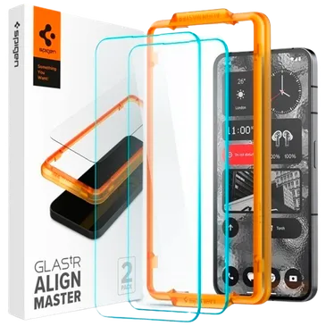Spigen Gehärtetes Glass Displayschutzfolie mit Montageframe Nothing Phone (2) 2-Pack