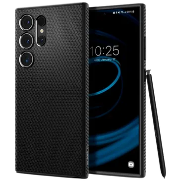 Spigen Liquid Air TPU Back Cover Schwarz Samsung Galaxy S24 Ultra