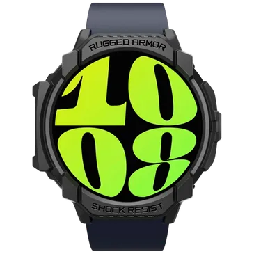 Spigen Rugged Armor Hülle Schwarz Samsung Galaxy Watch 7 44mm