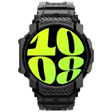 Spigen Rugged Armor Pro Hülle Schwarz Samsung Galaxy Watch 7 40mm