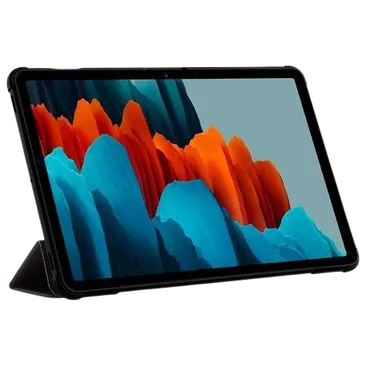 Spigen Rugged Armor Pro PU-leder Book Case Schwarz Samsung Galaxy Tab S7/S8