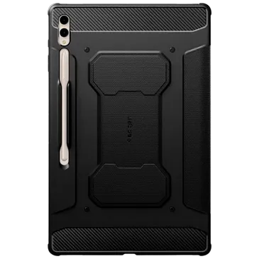 Spigen Rugged Armor Pro TPU Book Hülle Schwarz Samsung Galaxy Tab S10 Ultra