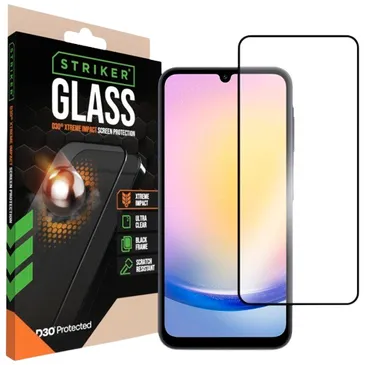 Striker D3O Gehärtetes Glass Edge To Edge Displayschutzfolie Samsung Galaxy A25 5G