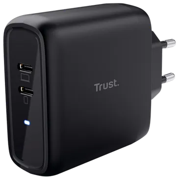 Trust Maxo Dual USB-C Schnellladegerät 65W Schwarz