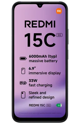Xiaomi Redmi 15C 5G 256GB Schwarz